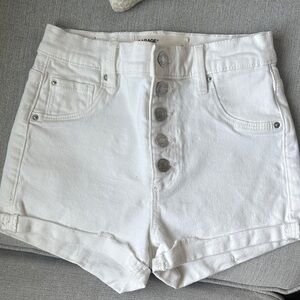 Garage White Denim Shorts. Size 0